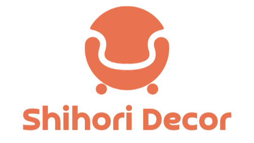 Shihori Decor logo with an orange chair icon on a white background